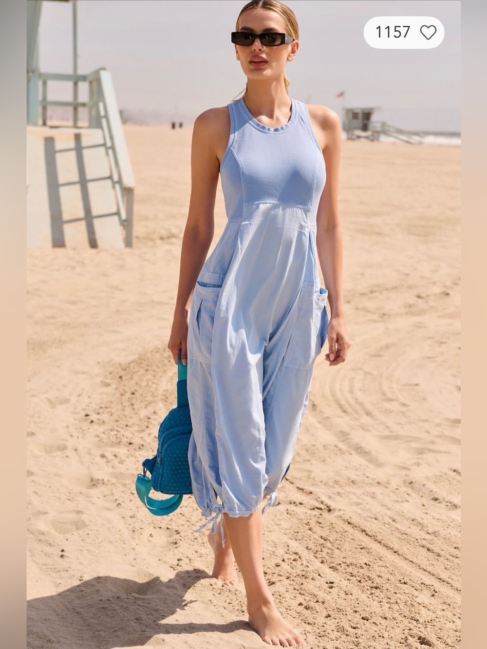 Daily Practice by Anthropologie Sky High Mididress Cotton Racerback Medium